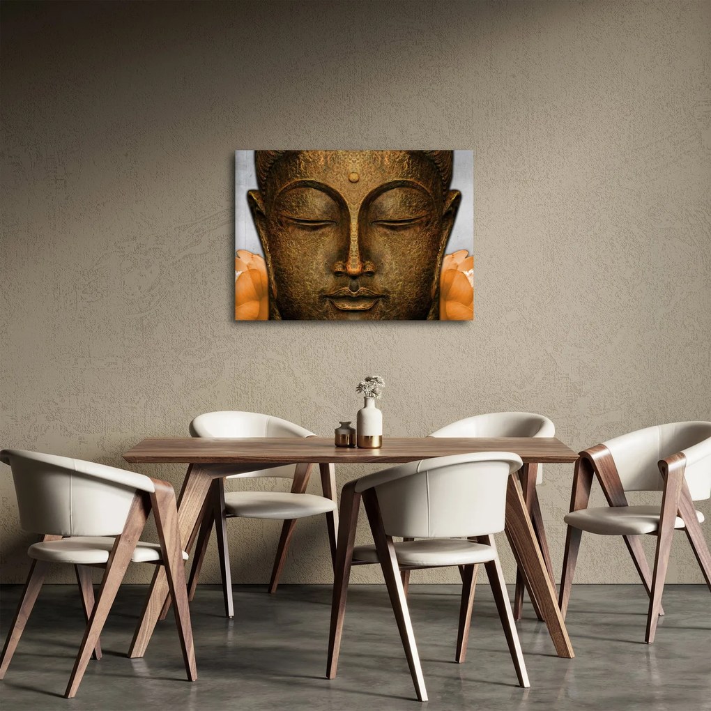 Tablou cu statuie cu detaliu a feței (70x50 cm)