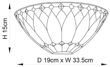 Endon 63983 - Aplica de perete Tiffany BROOKLYN 1xE14/40W/230V