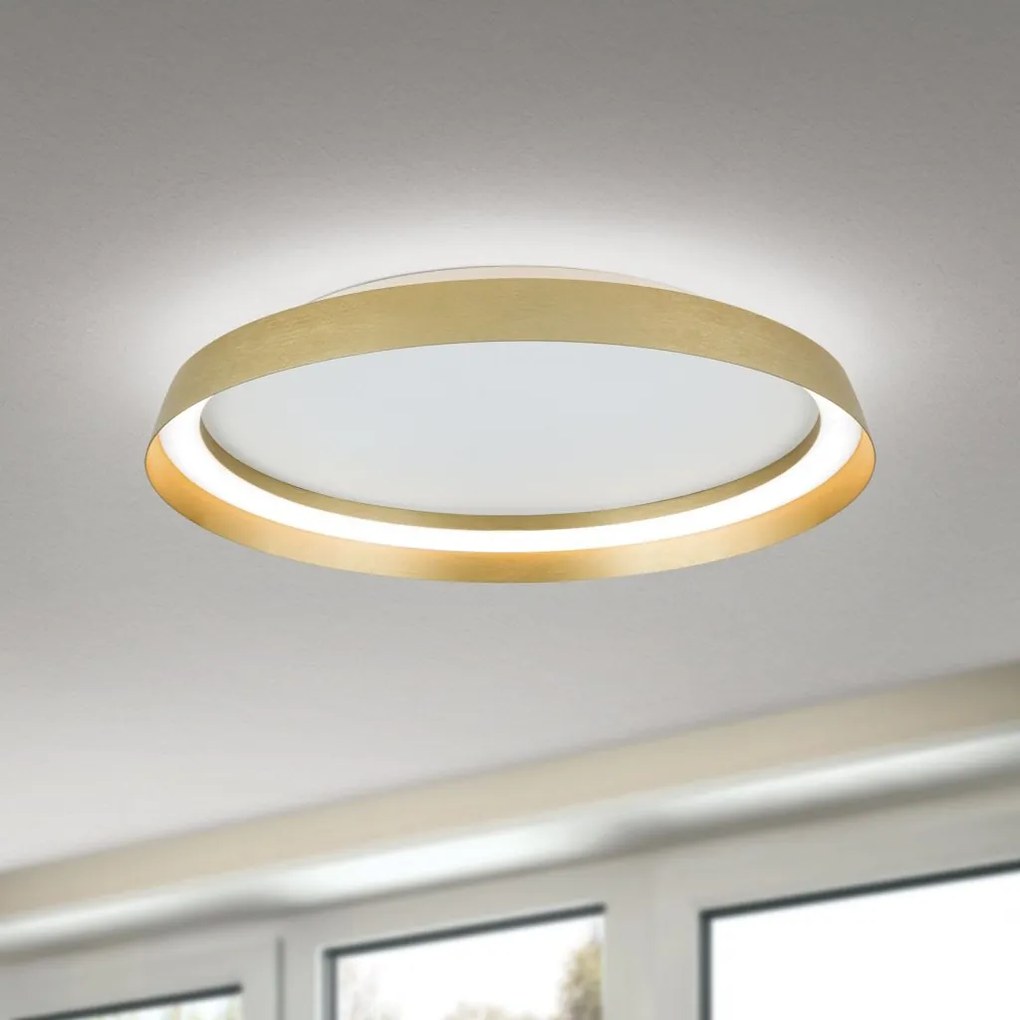 Plafoniera LED design circular MANTA D-45cm auriu mat