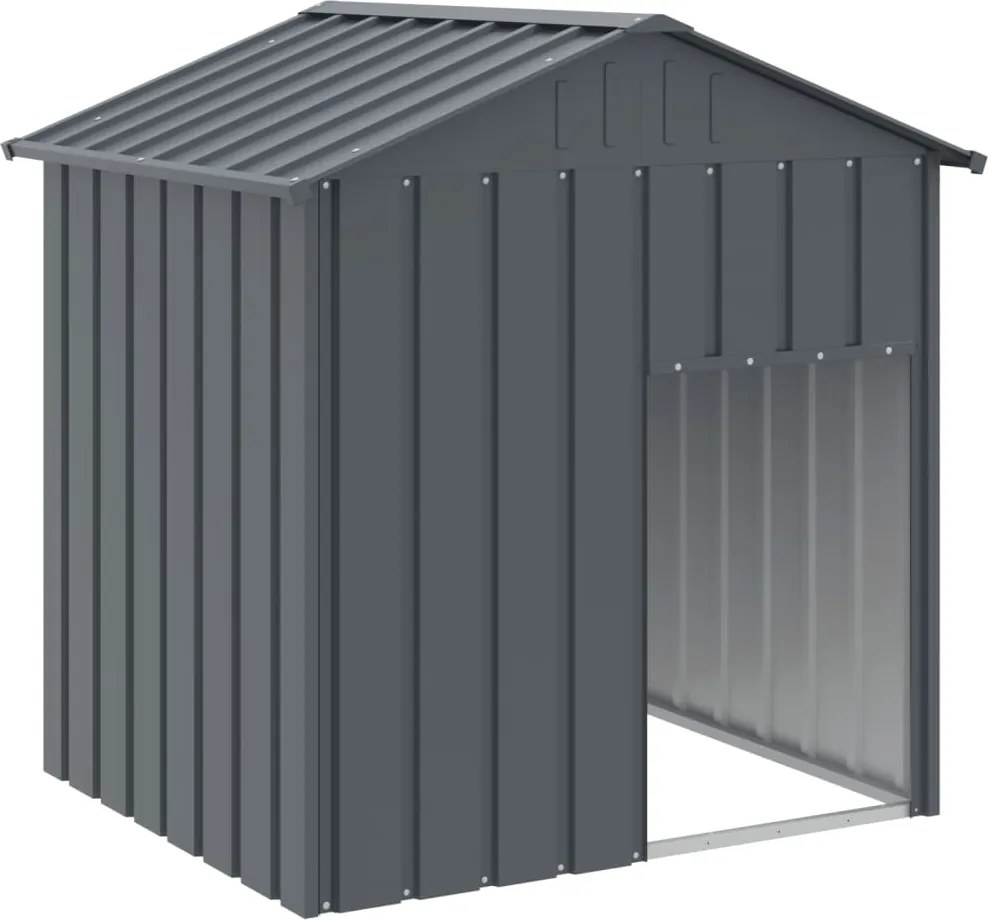 vidaXL Cușcă câine cu acoperiș antracit 117x103x123 cm oțel galvanizat