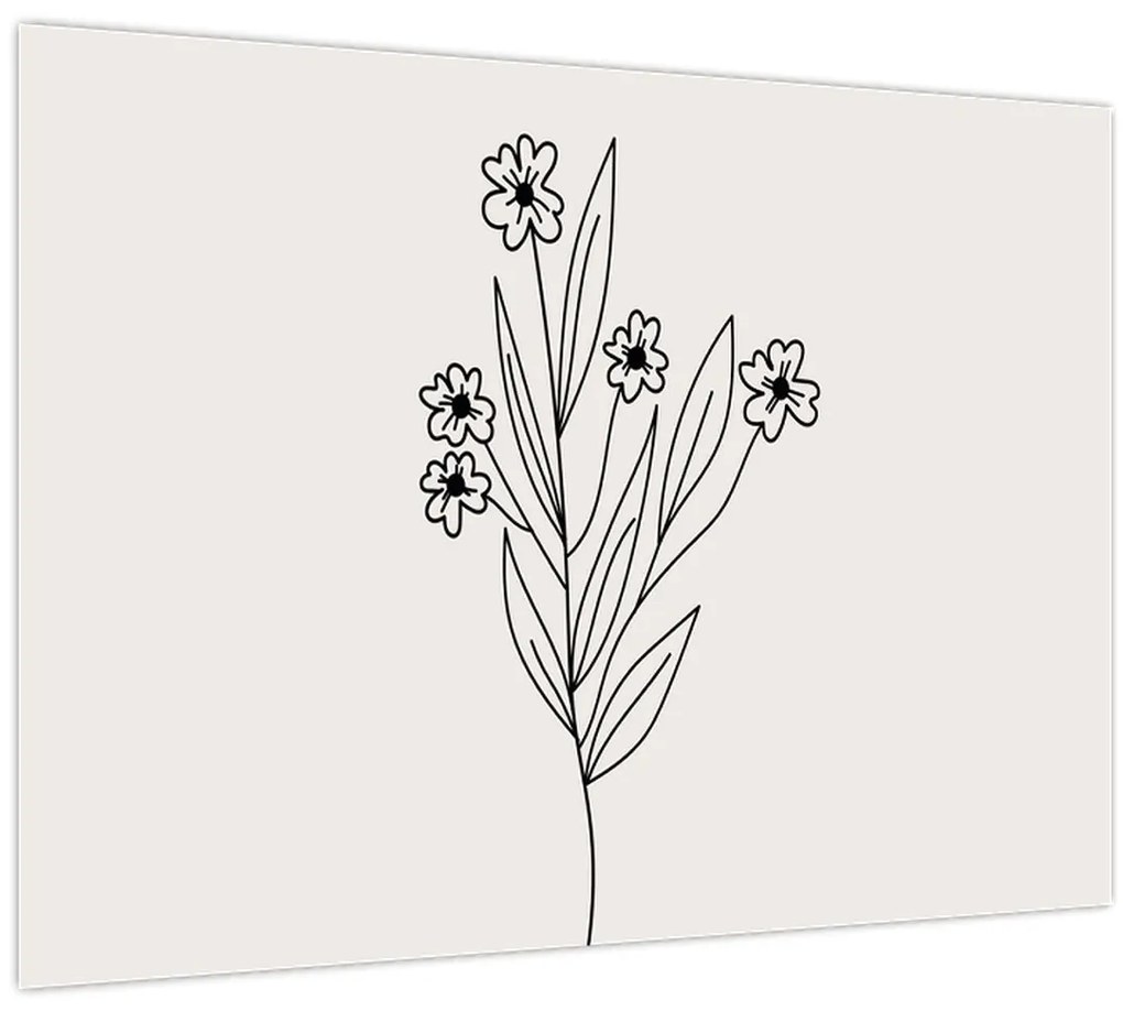 Tablou pe sticlă - Floare de pajiște N⁰1 (70x50 cm)