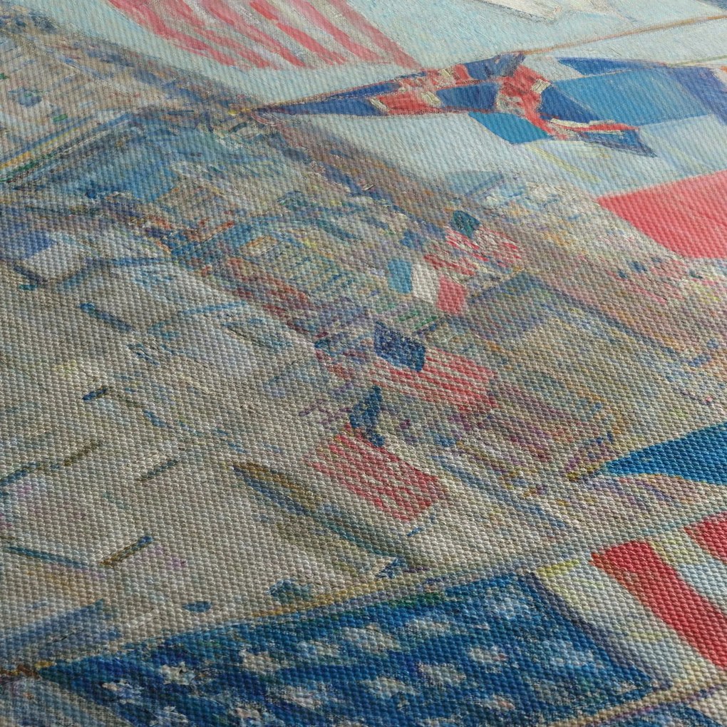 Tablou - Childe Hassam, Allies day, reproducere (cu ceas) (90x30 cm)