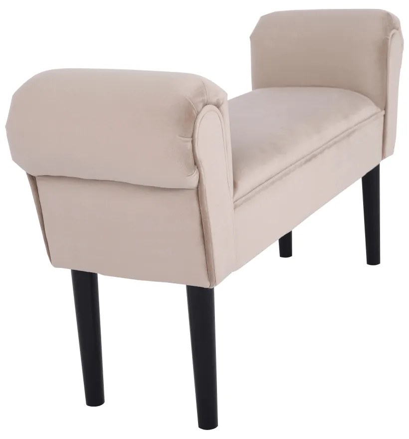 Bancă, catifea Velvet, grej/negru, BURDA