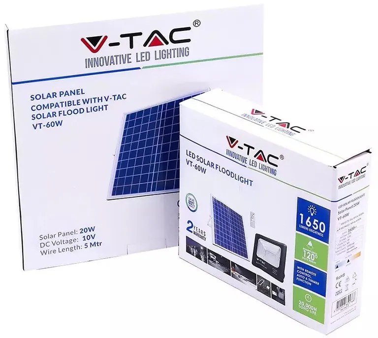 Reflector led 20w 4000k cu incarcare solara