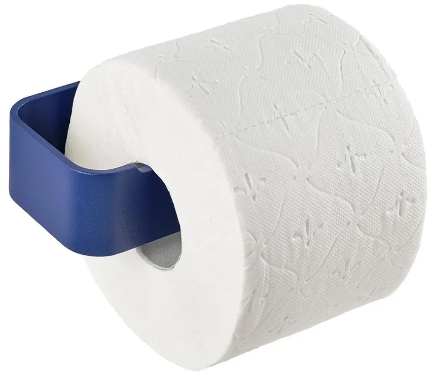 Suport pentru hârtie igienică albastru de montat pe perete din metal Ume – Zone