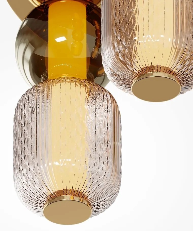 Plafoniera LED design modern decorativ Drop auriu