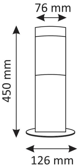 Lampă LED RGBW dimabilă pentru exterior LIVIA 1xE27/6,5W/230V 45 cm IP44 argintie