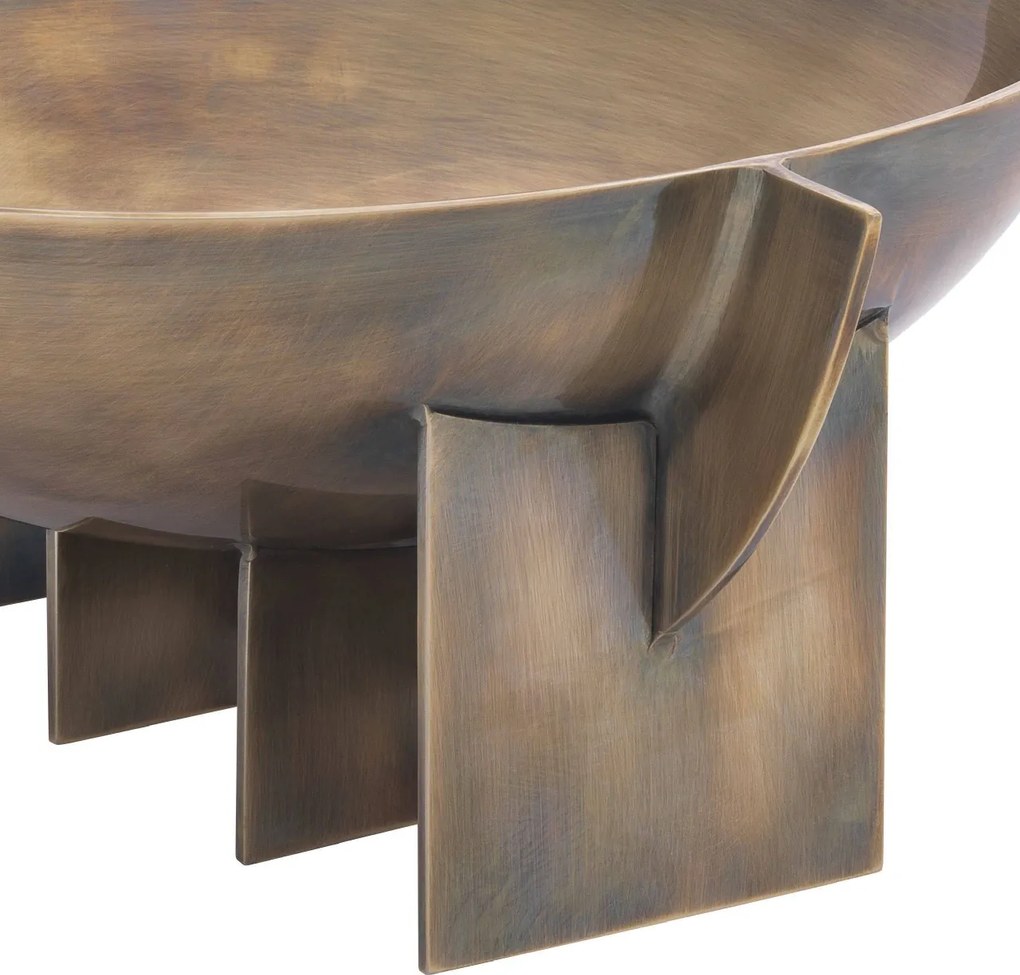 Vas decorativ din otel inoxidabil design LUX Bismarck, alama vintage 114156 HZ