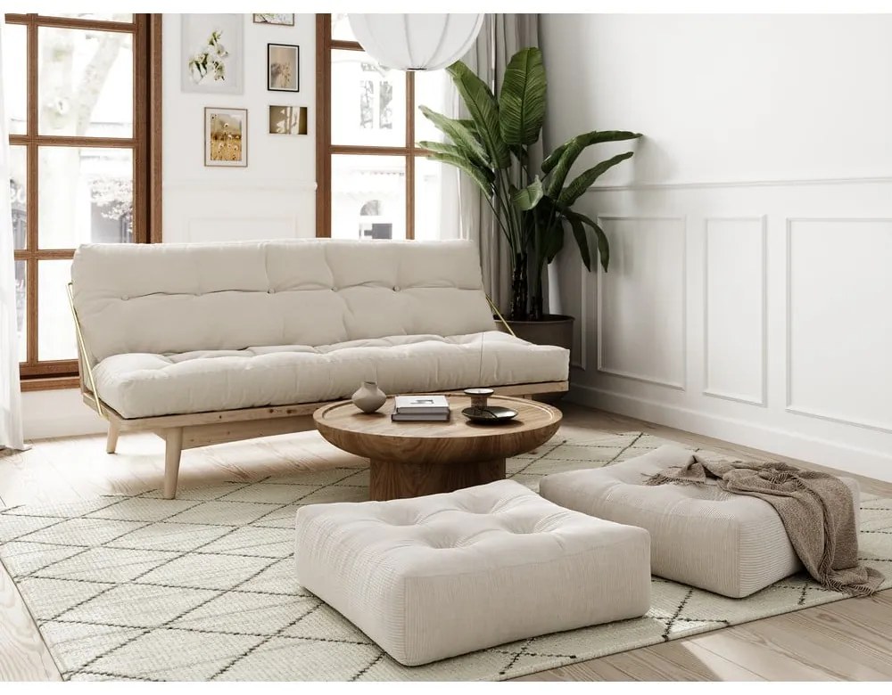 Canapea extensibilă galben muștar 190 cm Folk - Karup Design