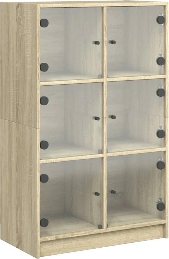 vidaXL Dulapuri înalte cu uși stejar sonoma 68x37x109cm lemn prelucrat