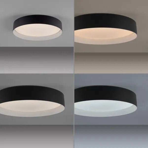 Schöner Wohnen 14594-18 - Plafonieră LED dimabilă TAVOLI LED/20W/230V neagră+telecomandă