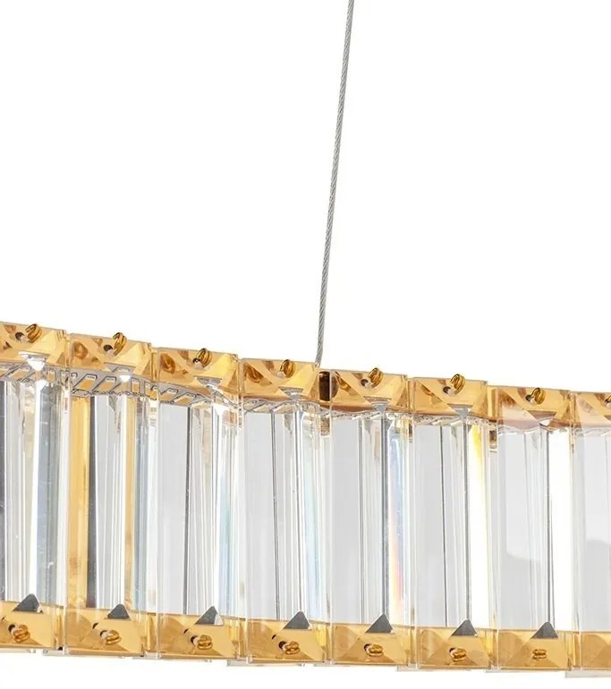 Lustra suspendata LED design ambiental Ring TRIPLES auriu