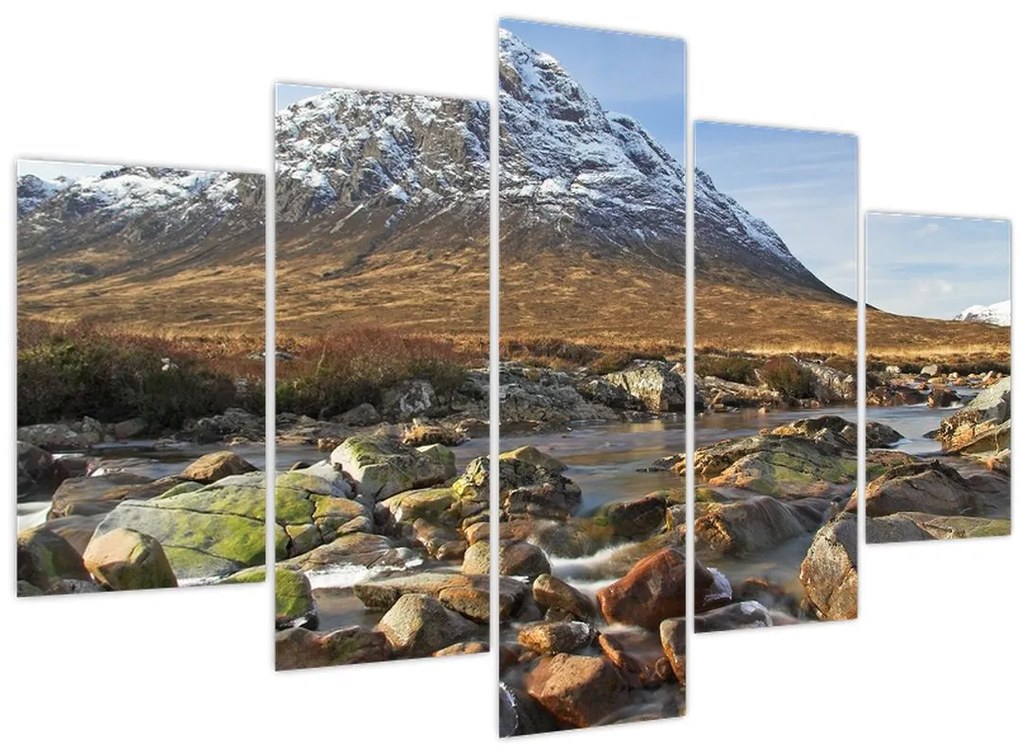 Tablou - Munte cu râu (150x105 cm)