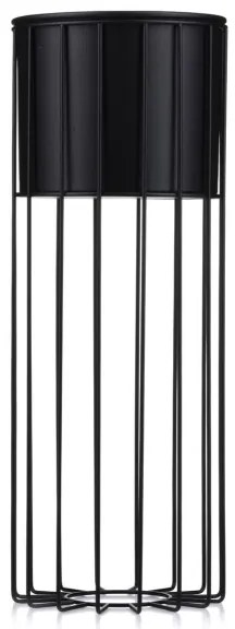 Ghiveci metalic de flori LOFT 55x20 cm negru