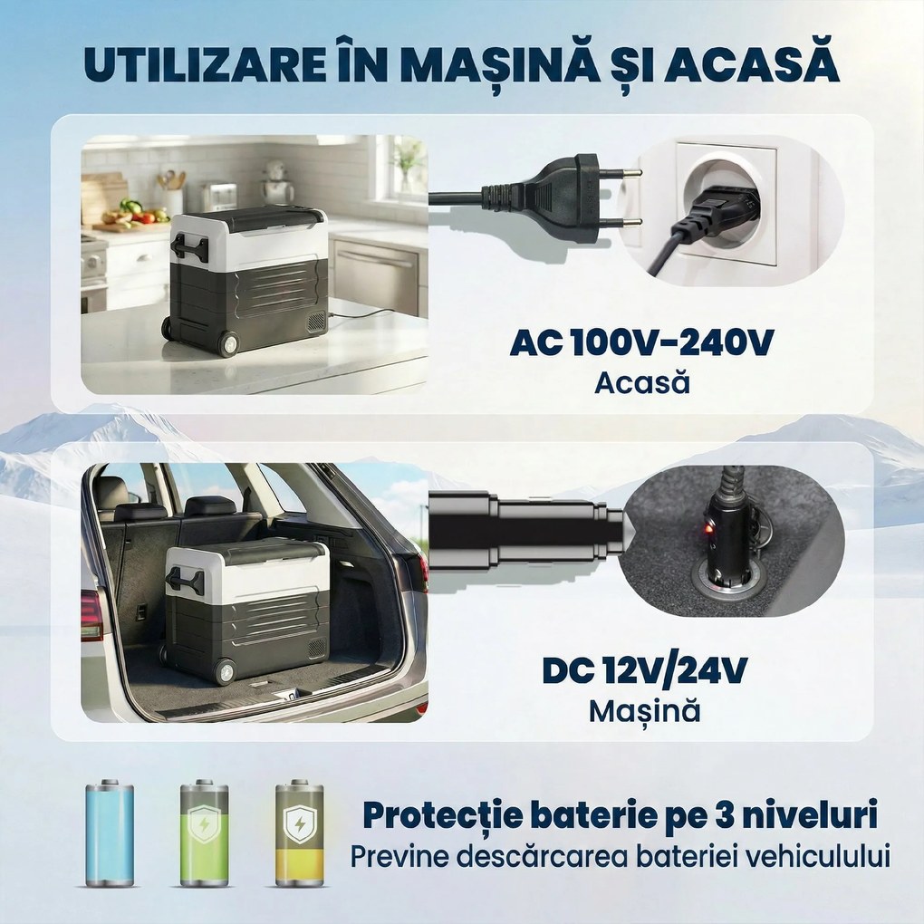 Outsunny Frigider portabil pentru călătorii | Aosom Romania