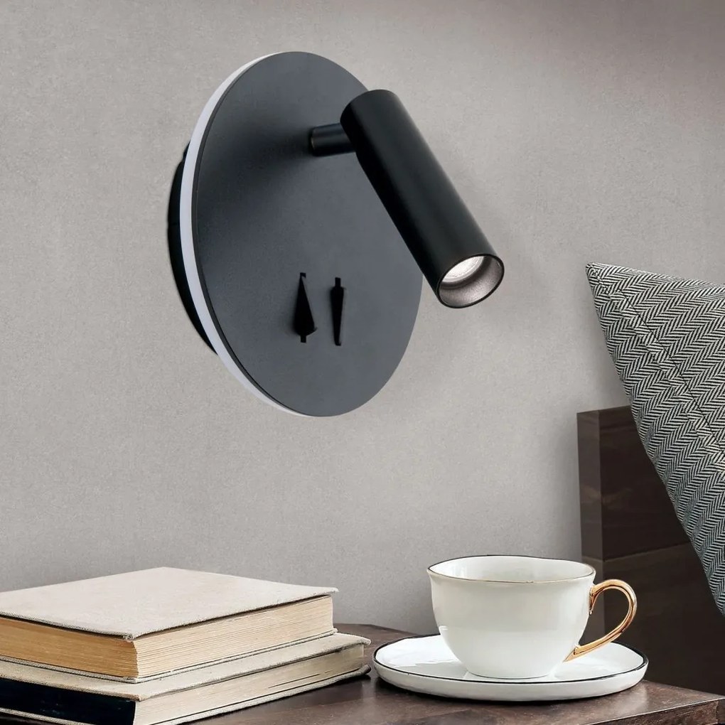 Aplica LED ambientala cu spot directionabil LENNY negru