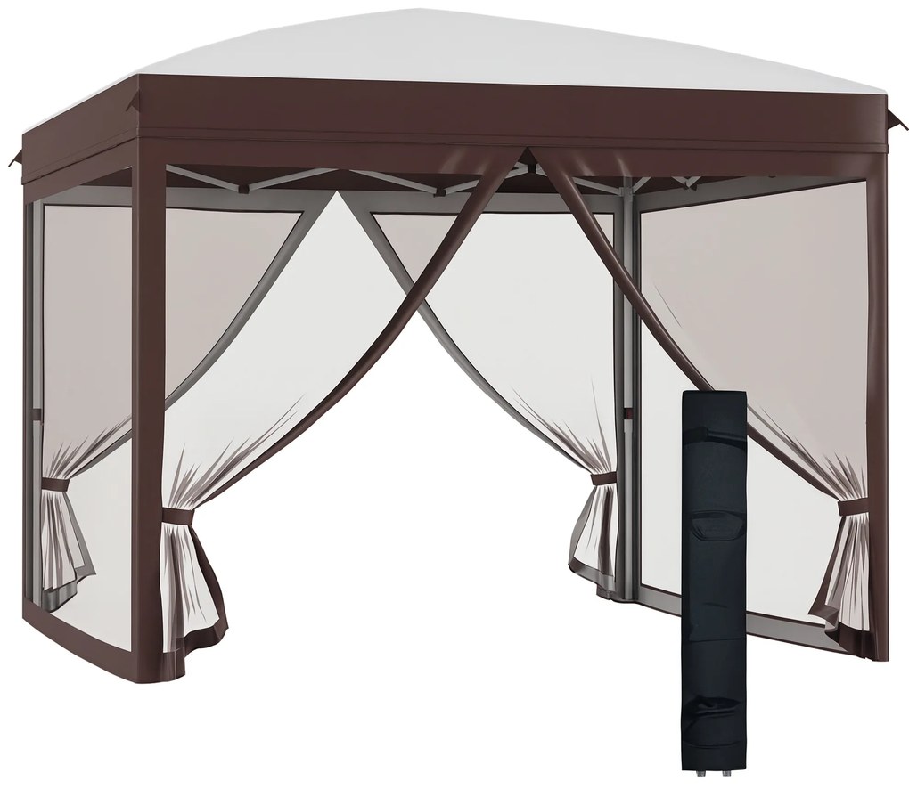 Pavilion pliabil Outsunny, geanta de transport, inaltime reglabila 3x3m | Aosom Romania
