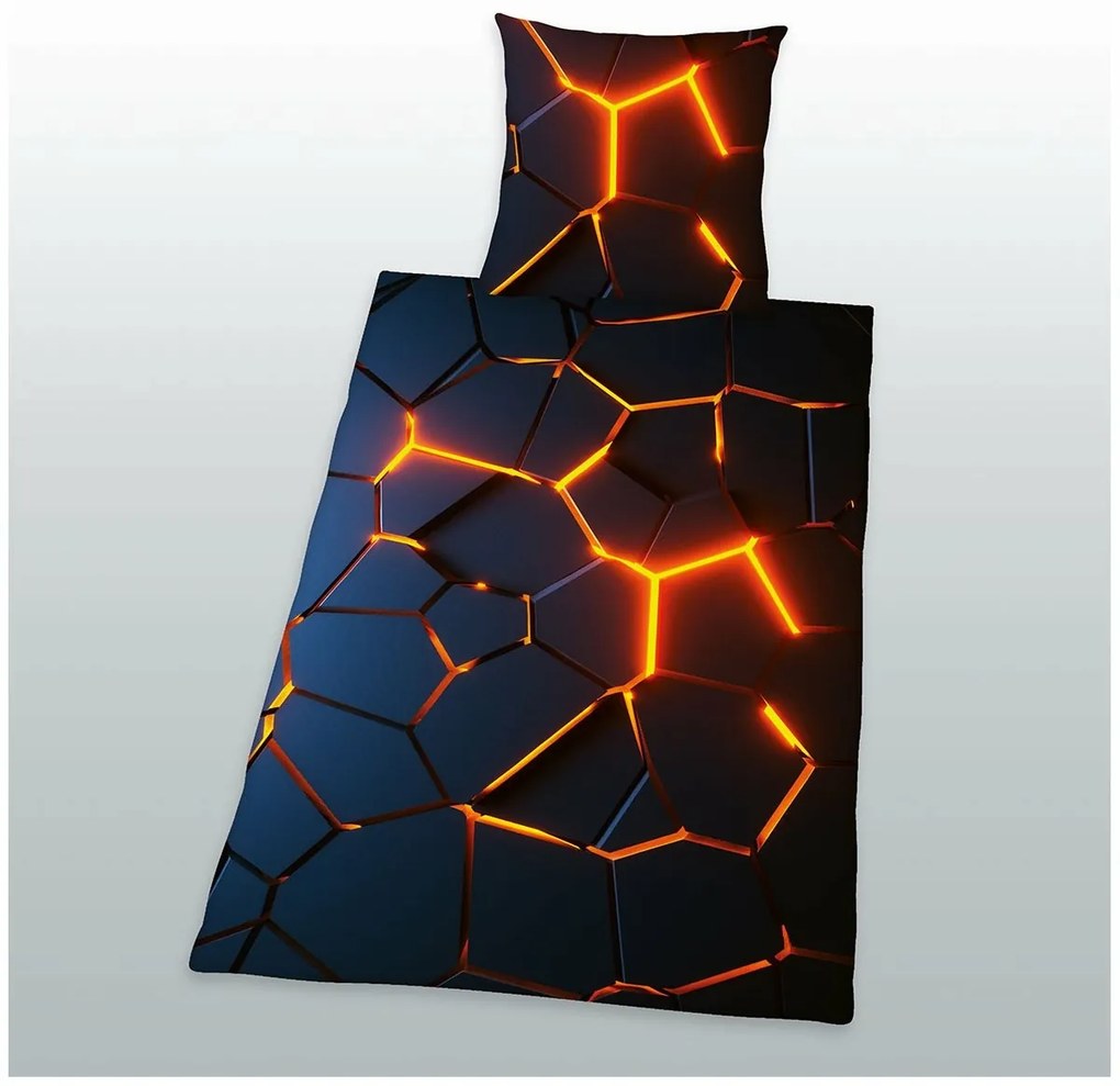 Lenjerie de pat Herding 3D effect, din bumbac, 140 x 200 cm, 70 x 90 cm