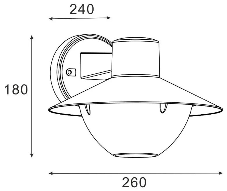 Aplica de Perete Exterior, Protectie IP44, ECLIPSE