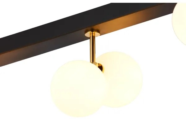 Lustră aplicată LUNA 6xG9/40W/230V neagră/alamă Jupiter 1920