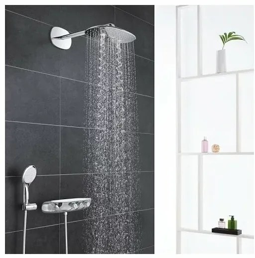 Sistem de dus cu termostat Grohe Rainshower Smartcontrol 360 Duo suprafata de pulverizare cromata