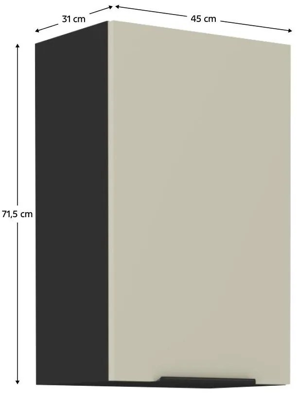 Dulap de bucătărie superior Arikona 45 G 72 1F (cașmir + negru). 1097057