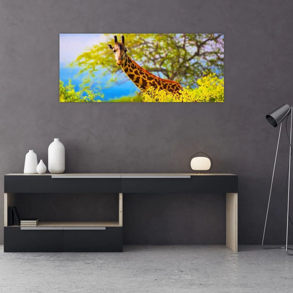 Tablou - Girafa în Africa (120x50 cm)
