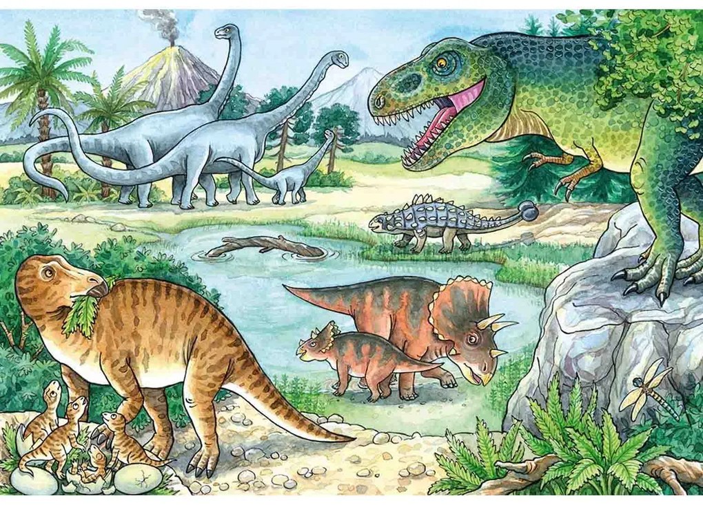 PUZZLE DINOZAURI, 2X24 PIESE - RAVENSBURGER (RVSPC05128)