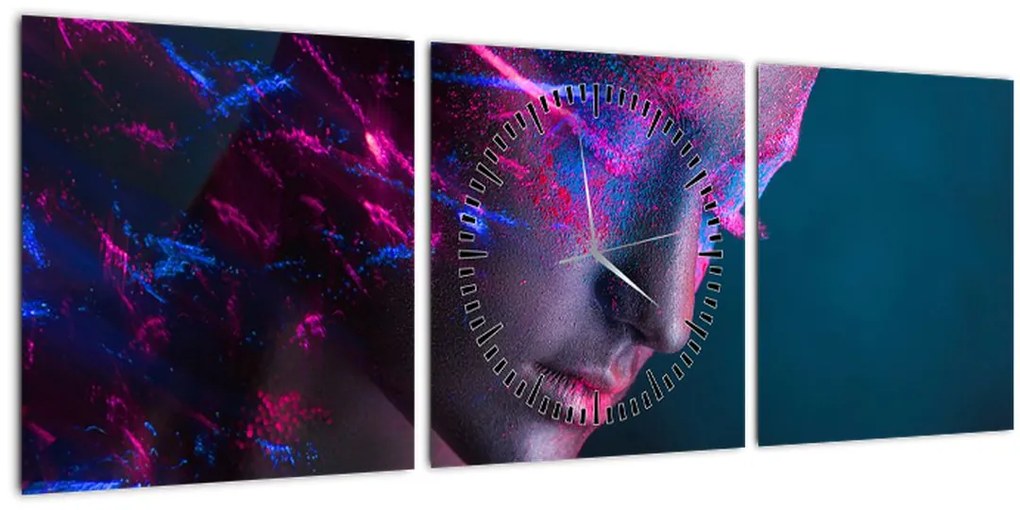 Tablou strălucitor a femeii (cu ceas) (90x30 cm)