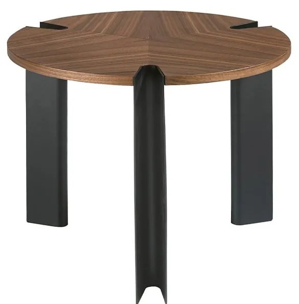 Masuta de cafea moderna design LUX Wood and Black, 60cm