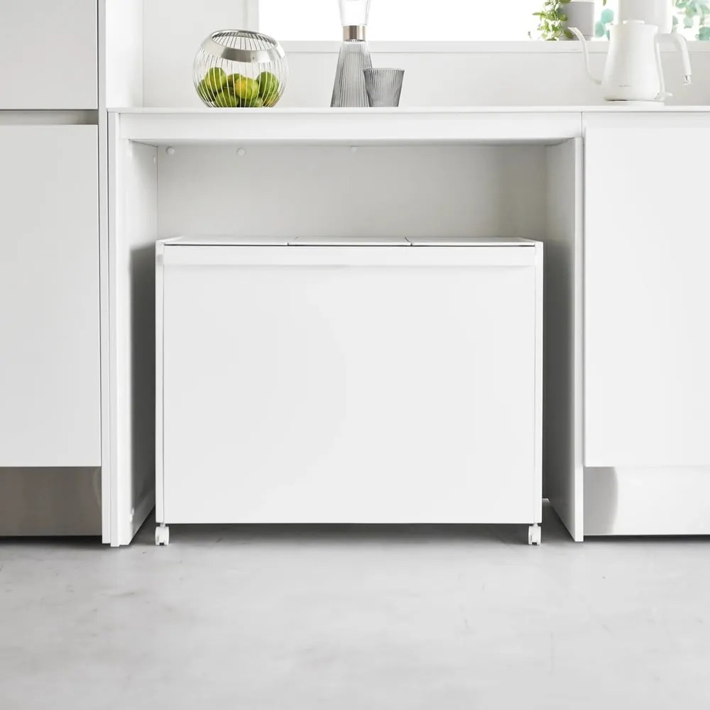 Coș de gunoi alb de reciclat din metal Tower – YAMAZAKI