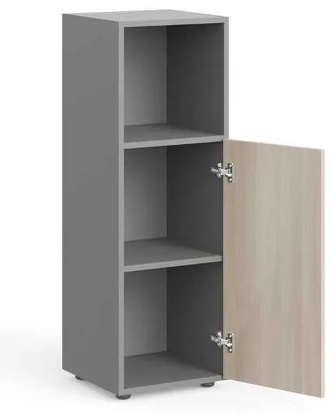 Dulap mediu Manager 39,9 x 42,2 x 119,5 cm, dreapta, salcâm deschis / gri