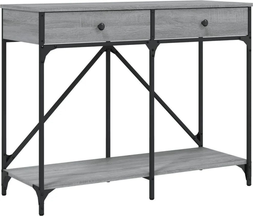 vidaXL Măsuță consolă, gri sonoma, 100x39x78,5 cm, lemn prelucrat
