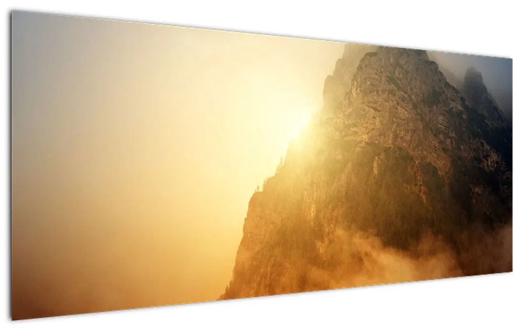 Tabloului muntelui în ceață (120x50 cm)