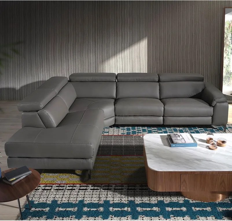 Coltar stanga design italian LUX tapitat cu piele naturala Alfredo