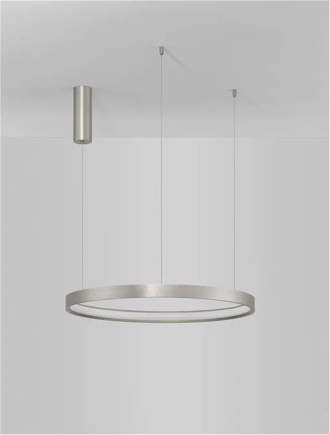 Lustra LED suspendata design modern circular PERRINE D-60cm argintie