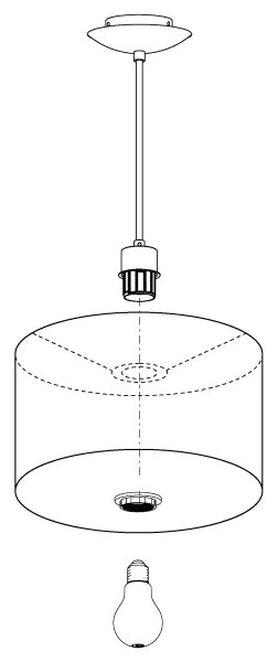 Eglo 31601 - Lustra cu cablu MASERLO 1xE27/60W/230V