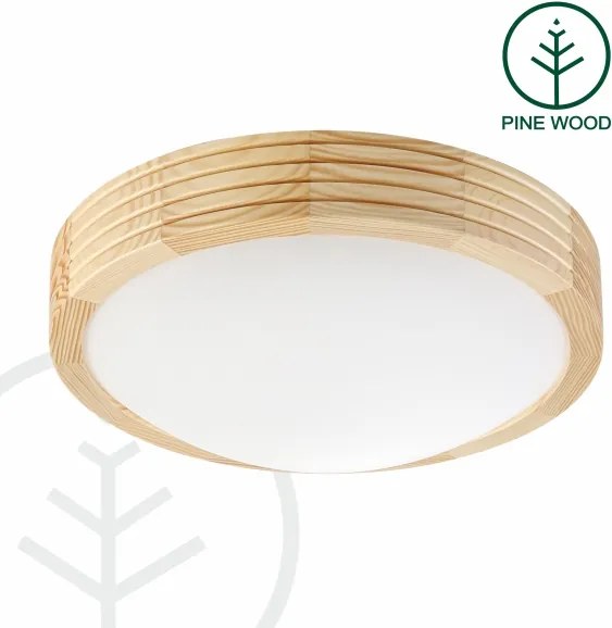 Plafonieră NATURAL MODERN SLIM 1xE27/15W/230V Ø 27,5 cm pin