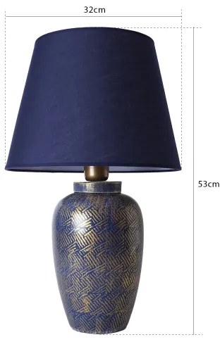 Lampă de masă RAMZES 1xE27/40W/230V albastră