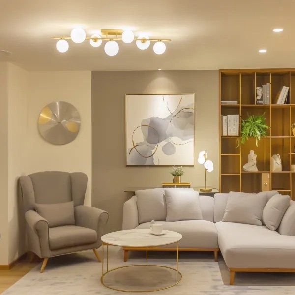 Lustră LED aplicată Brilagi MILLA 7xG9/3W/230V auriu/alb