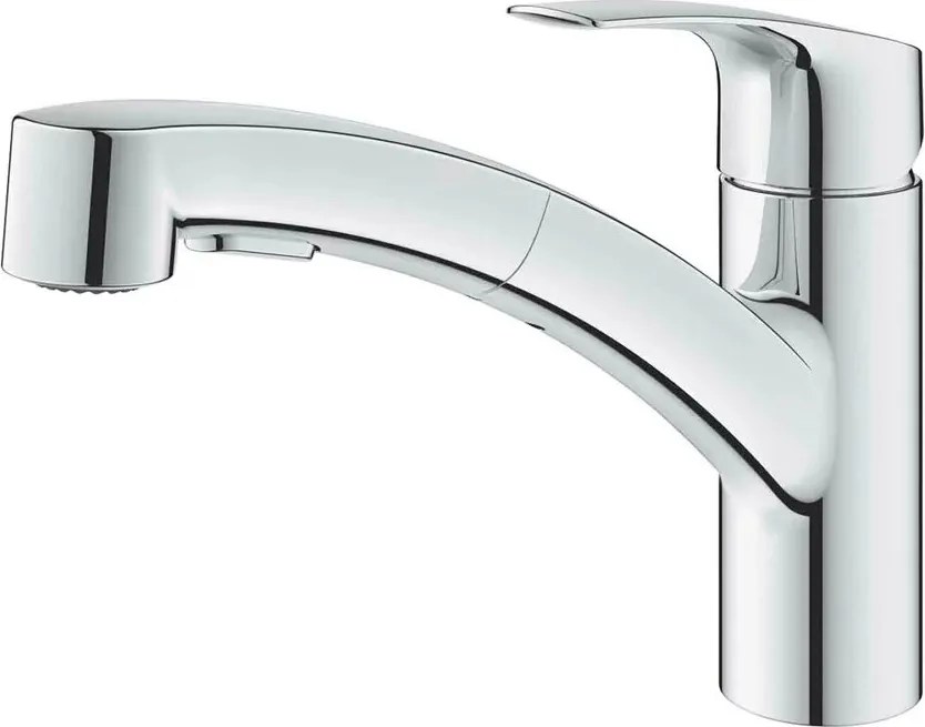 Baterie bucatarie cu dus extractibil Grohe Eurosmart New crom