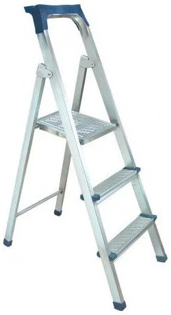 Scara Pliabila Dubla cu Platforma HouseXL™, Plianta, Metalica, Design Special Anti-Alunecare, 2+1 Trepte