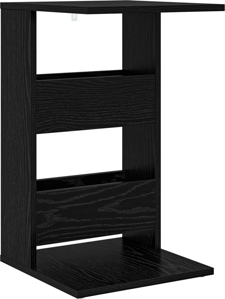 vidaXL Masă laterală Stejar Negru 40 x 35 x 60,5 cm Lemn compozit