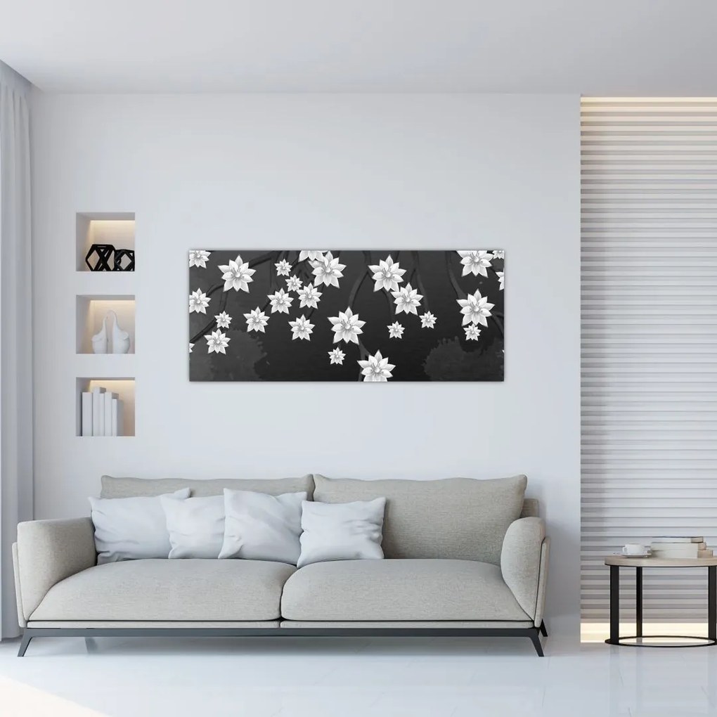 Tablou - Flori pe ramuri (120x50 cm)