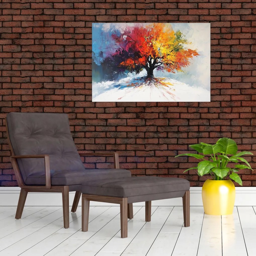 Tablou - Copac multicolor (90x60 cm)