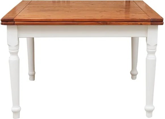 Masa pliabila, L120(240) 120 H80 cm, culoare nuc alb antic, Lemn masiv