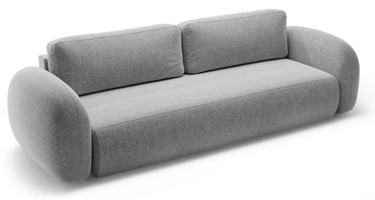 Canapea gri deschis extensibilă/cu spațiu de depozitare cu tapițerie din chenille 262 cm Tonale – Cosmopolitan Design