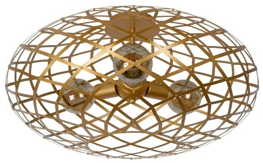 Lucide 21117/65/02 - Lumină de tavan WOLFRAM 3xE27/60W/230V aurie