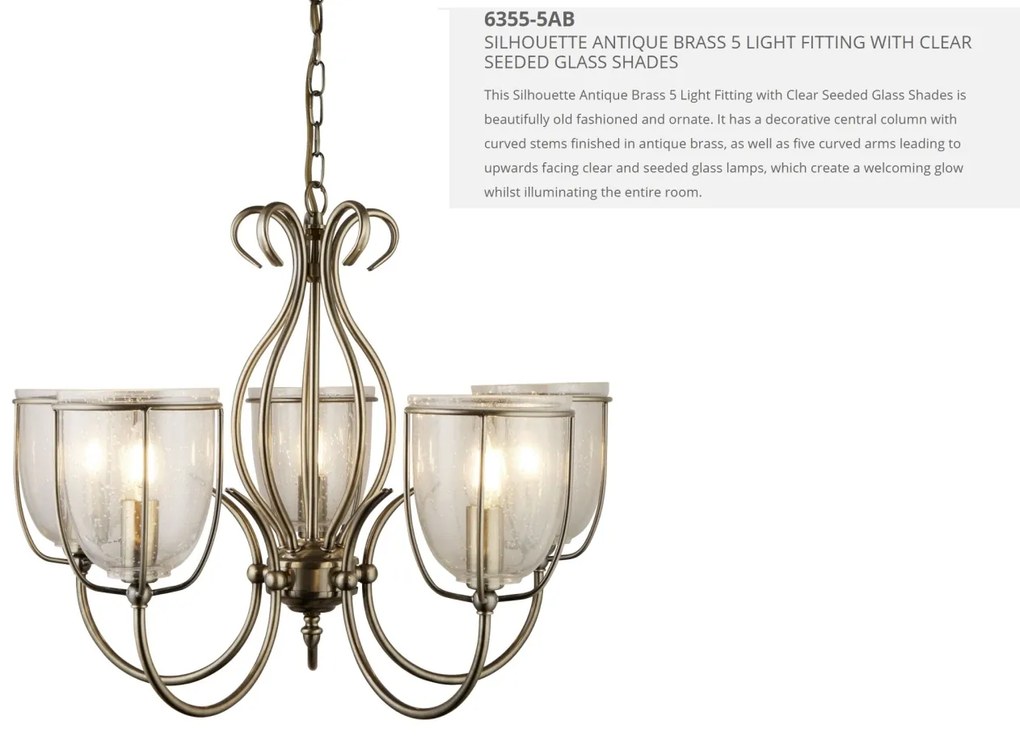 Candelabru traditional stil clasic Silhoutte 5L 6355-5AB SRT
