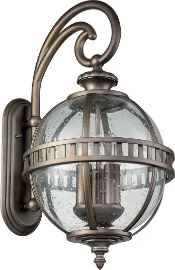Kichler KL-HALLERON-2M-BU - Aplica de perete pentru exterior HALLERON, 3xE14/40W/230V, IP44